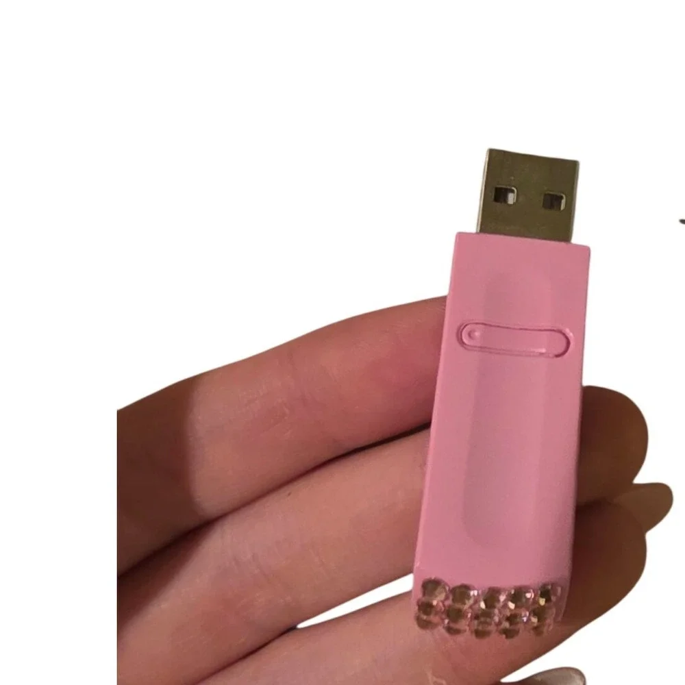 Juicy Couture Pink Rhinestone Wireless Optical Bling Computer Mouse Y2K Rare